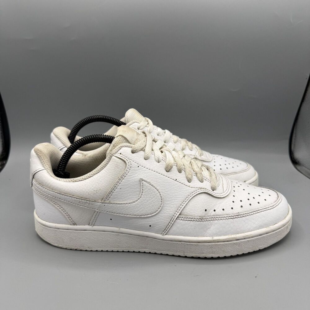 Nike Womens Court Vision Low Sneakers White Leather Next Nature Shoes Size 10